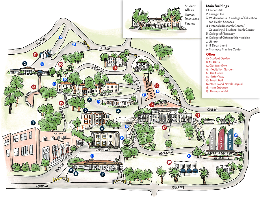Campus Map Illustration