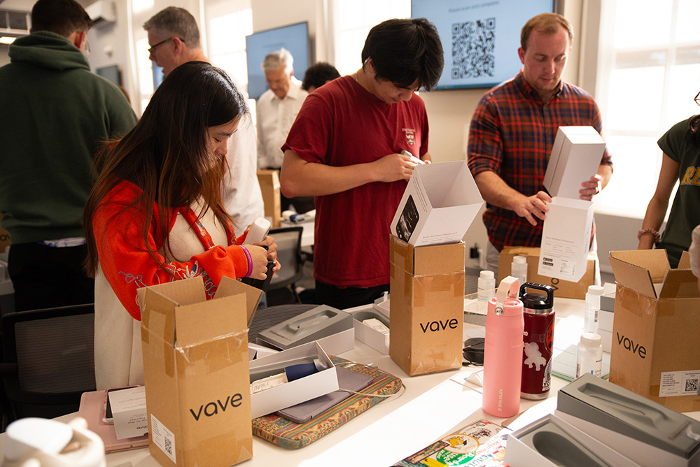 Osteopathic Medicine students unboxing and getting acquainted with their Vave Ultrasound